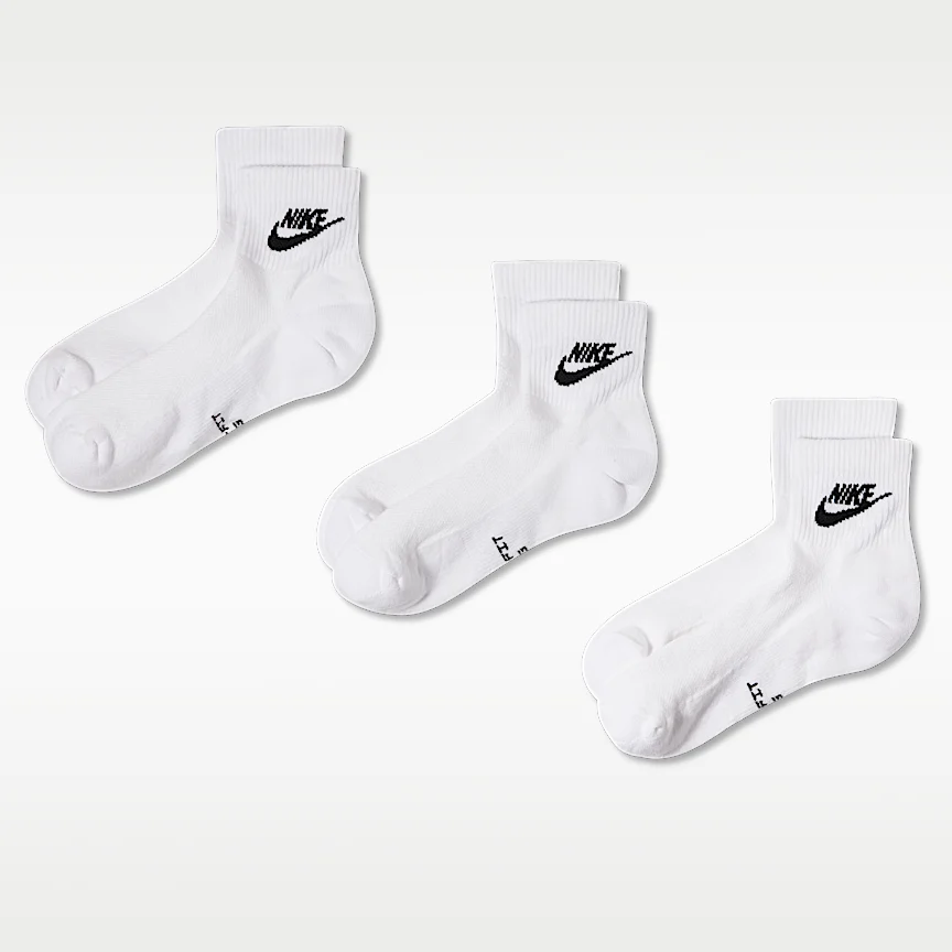 NIKE Everyday Elevated — Ankle Socks (3 Pairs)