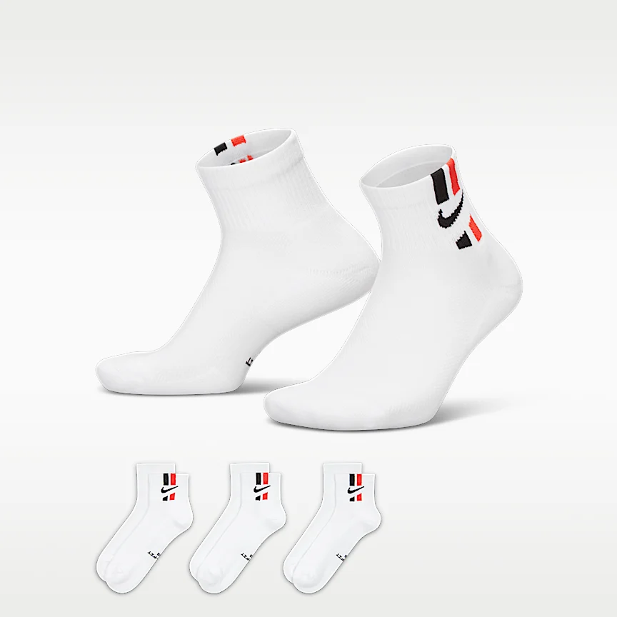 NIKE エブリデイ エレベーテッド — アンクル ソックス (3足)
