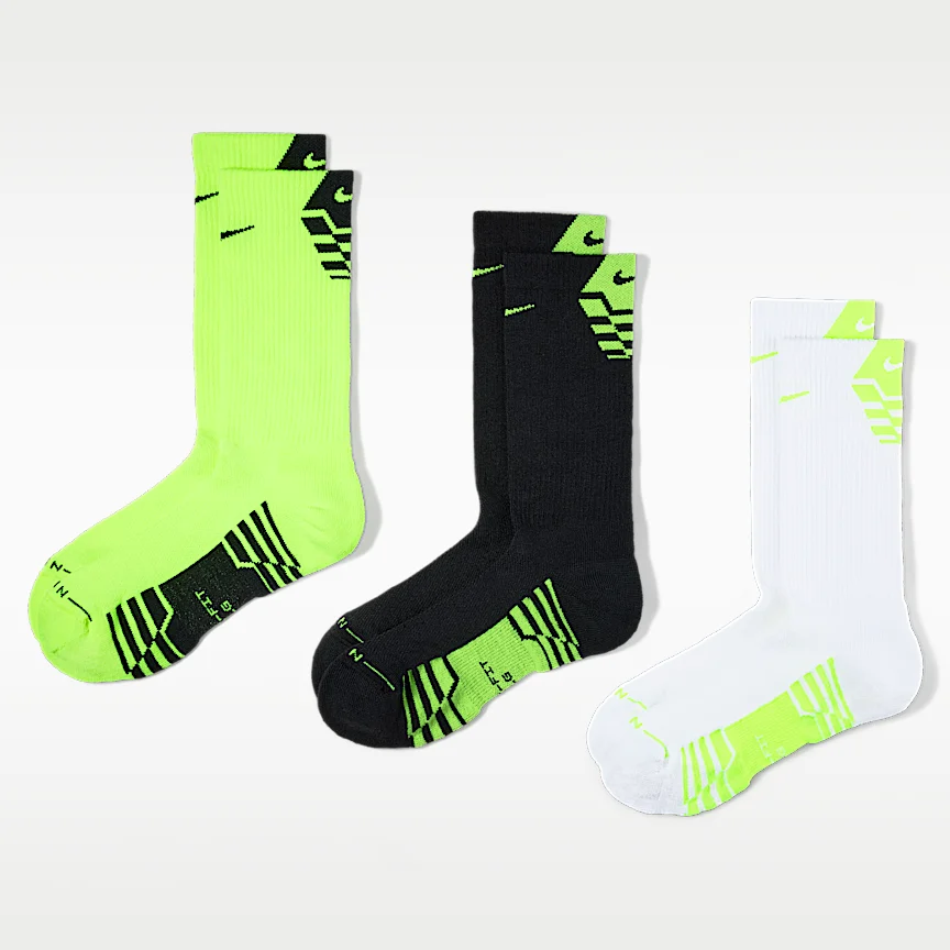 NIKE エブリデイ エレベーテッド スポーツ — クルー ソックス (3足)