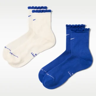 NIKE Everyday Elevated — Scallop Micro-Crew Socks (2 Pairs)