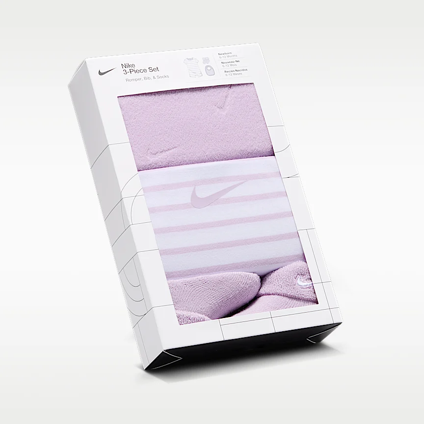 NIKE Nike — ベビー スリーピース ロンパー アンド テリー セット - Image 3