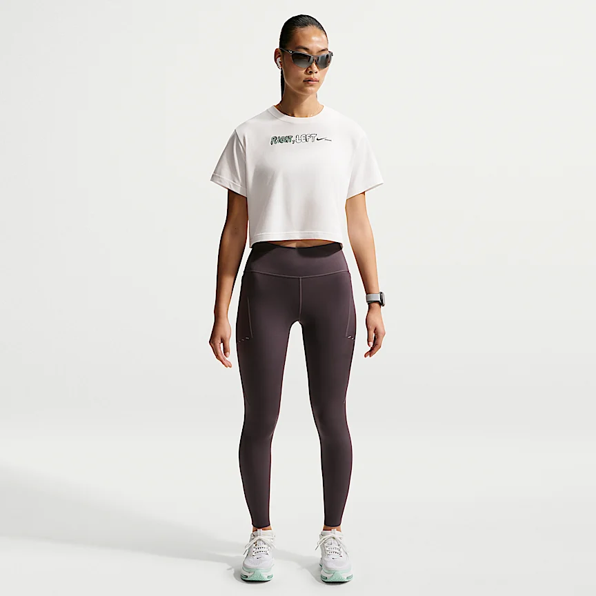 NIKE スウィフト — ウィメンズ Dri-FIT ショートスリーブ クロップド ランニング Tシャツ - Image 4