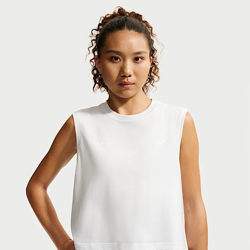 NIKE スウィフト バタフライ — ウィメンズ Dri-FIT ノースリーブ ランニング Tシャツ
