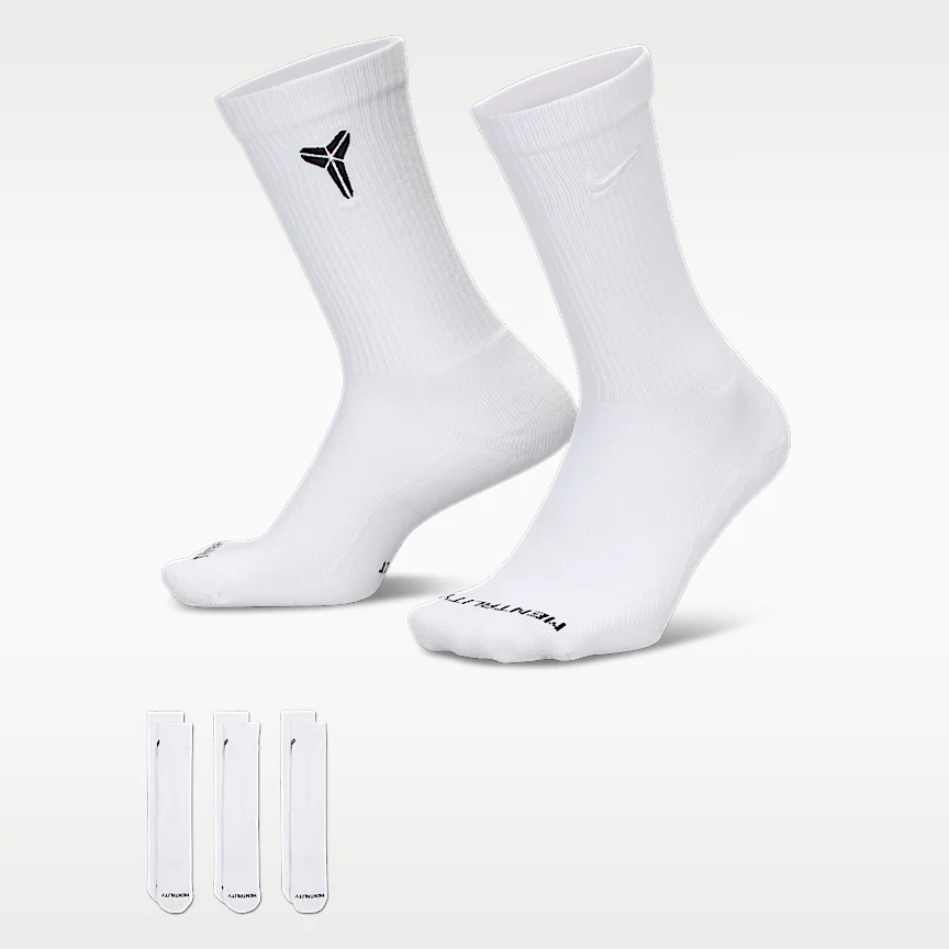 NIKE エブリデイ エレベーテッド "Kobe" — クルー ソックス (3足)