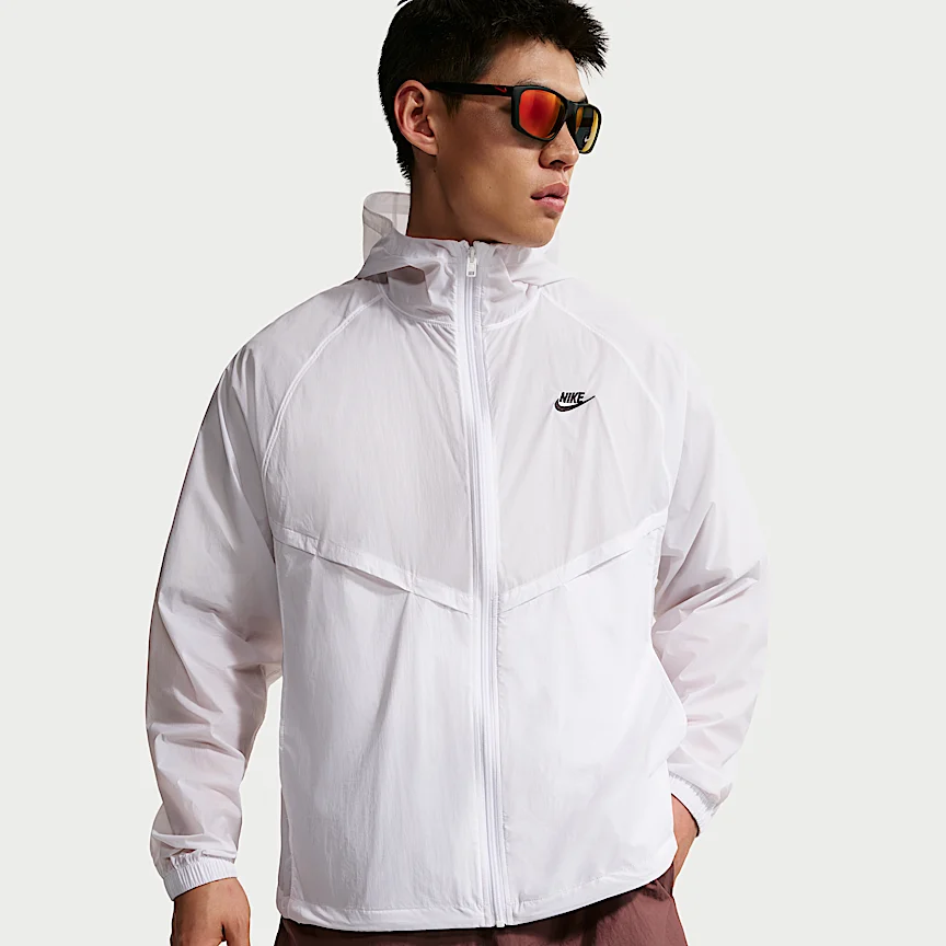 NIKE ウィンドランナー — メンズ アンラインド フルジップ UV ジャケット