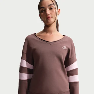 NIKE スポーツウェア クラブ フリース — ウィメンズ オーバーサイズド Vネック スウェットシャツ