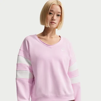 NIKE スポーツウェア クラブ フリース — ウィメンズ オーバーサイズド Vネック スウェットシャツ