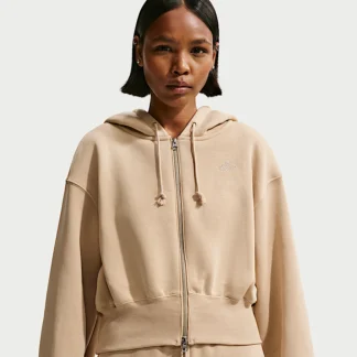 NIKE スポーツウェア フェニックス フリース — ウィメンズ ルーズ クロップド フルジップ パーカー