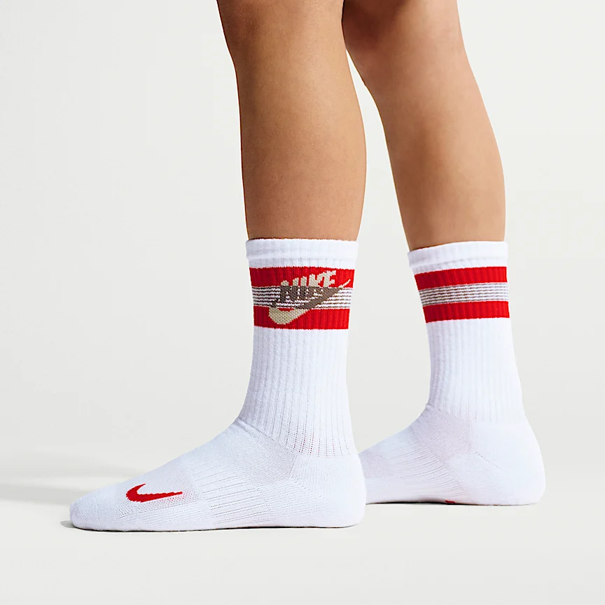 NIKE Everyday — Kids' Cushioned Crew Socks (6 Pairs) - Image 3