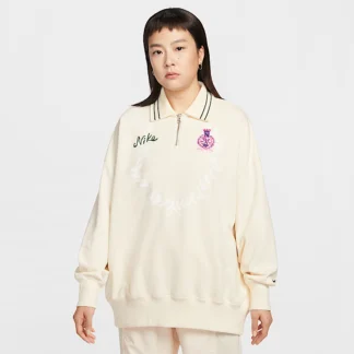NIKE Sportswear — Women's Oversized 1/4Zip Fleece Polo