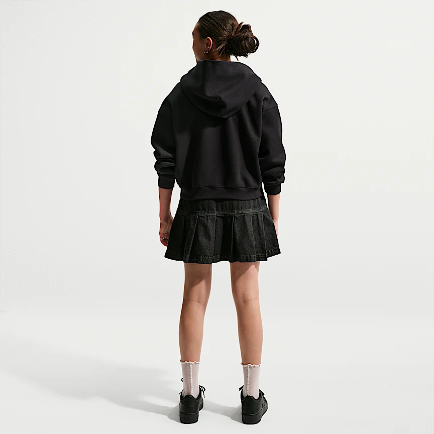 NIKE Sportswear — Big Kids' (Girls') Denim Pleated Skirt - Image 5