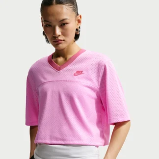 NIKE スポーツウェア — ウィメンズ オーバーサイズド ヘリテージ クロップド メッシュ ジャージー