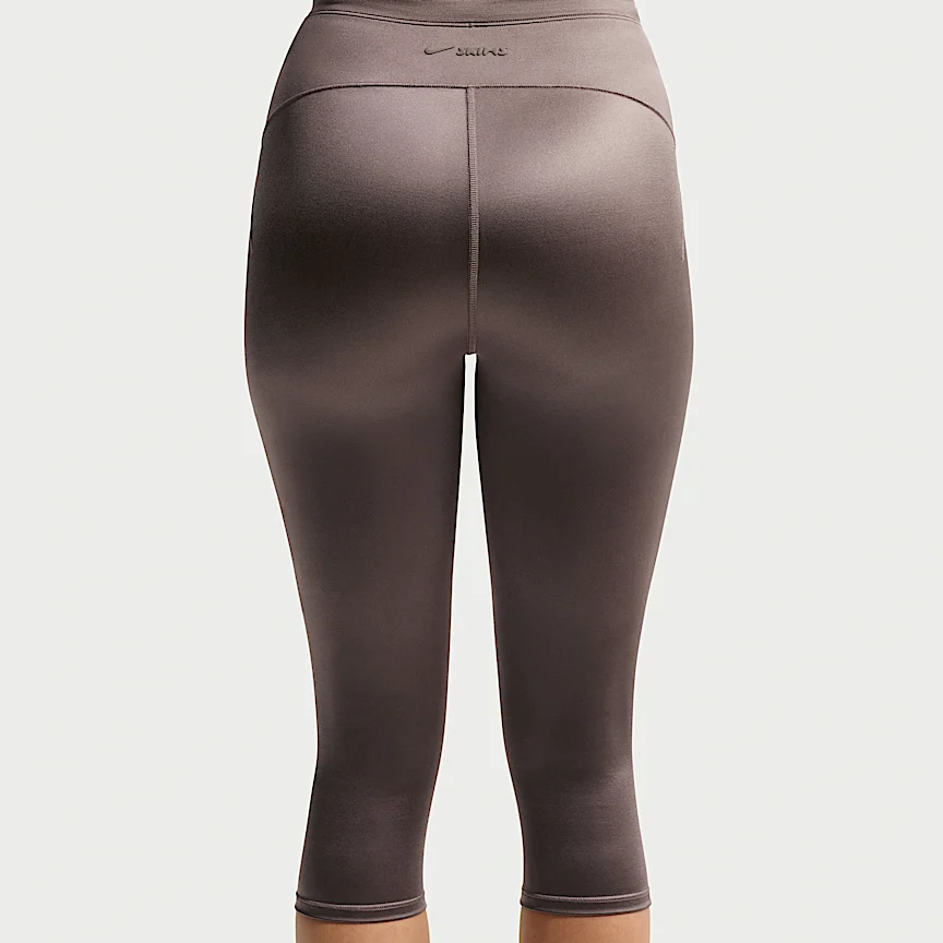 NIKE NikeSKIMS Satin Shine — Women's High-Waisted 17" Leggings with Drawcord - Image 3