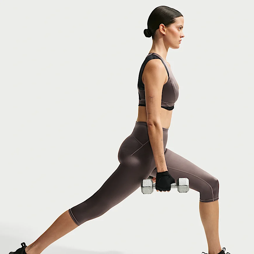 NIKE NikeSKIMS Satin Shine — Women's High-Waisted 17" Leggings with Drawcord - Image 4
