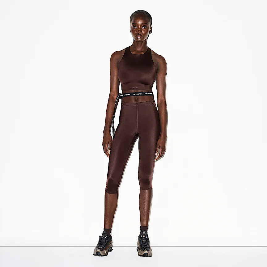 NIKE NikeSKIMS Satin Shine — Women's High-Waisted 17" Leggings with Drawcord