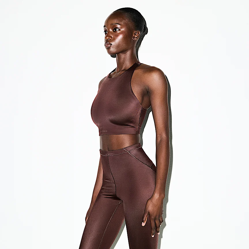 NIKE NikeSKIMS Satin Shine — Women's High-Waisted 17" Leggings with Drawcord - Image 2