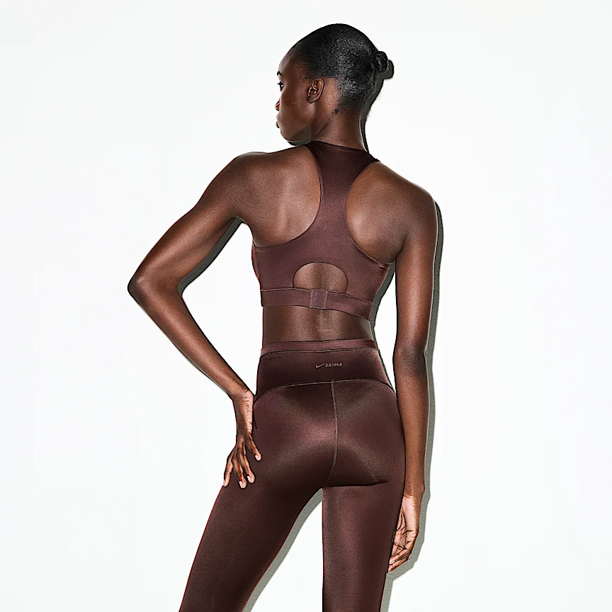 NIKE NikeSKIMS Satin Shine — Women's High-Waisted 17" Leggings with Drawcord - Image 3