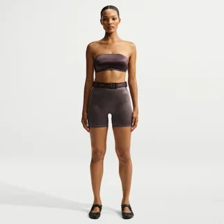 NIKE NikeSKIMS Satin Shine — Women's High-Waisted 5" Biker Shorts