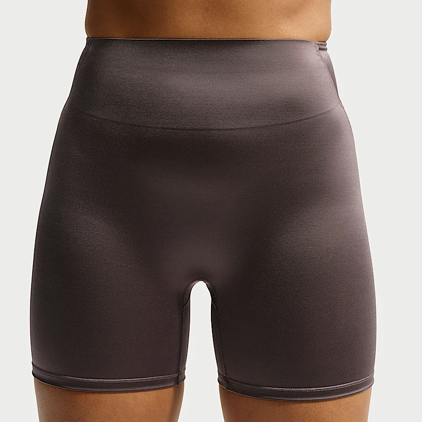 NIKE NikeSKIMS Satin Shine — Women's High-Waisted 5" Biker Shorts - Image 2