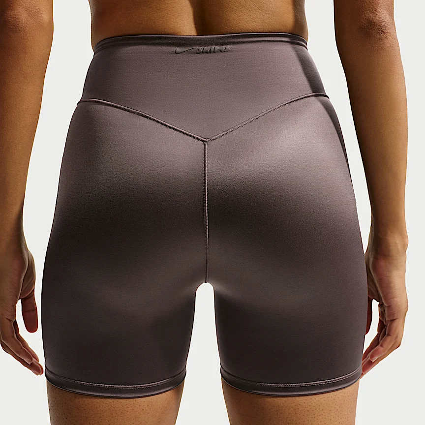 NIKE NikeSKIMS Satin Shine — Women's High-Waisted 5" Biker Shorts - Image 3