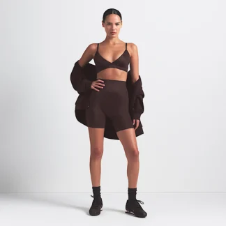 NIKE NikeSKIMS Satin Shine — Women's High-Waisted 5" Biker Shorts
