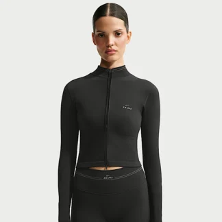 NIKE NikeSKIMS Ribbed Seamless — ウィメンズ クロップド フルジップ ジャケット