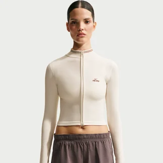 NIKE NikeSKIMS Ribbed Seamless — Women's Cropped Full-Zip Jacket
