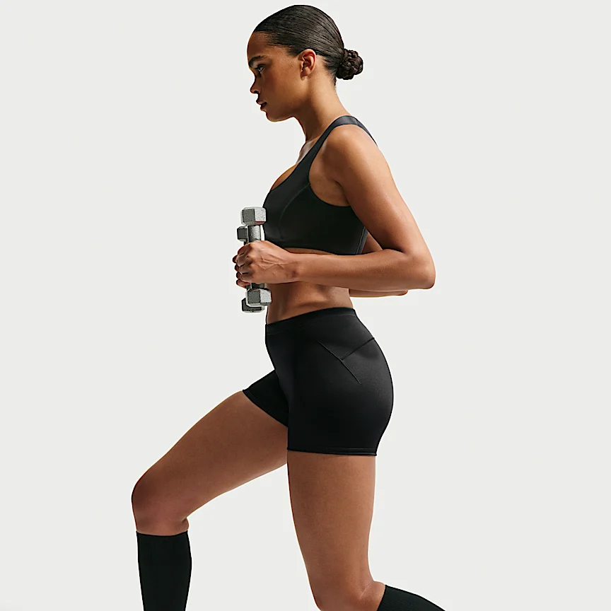 NIKE NikeSKIMS Satin Shine — Women's Mid-Rise 2" Boyshorts with Drawcord - Image 4