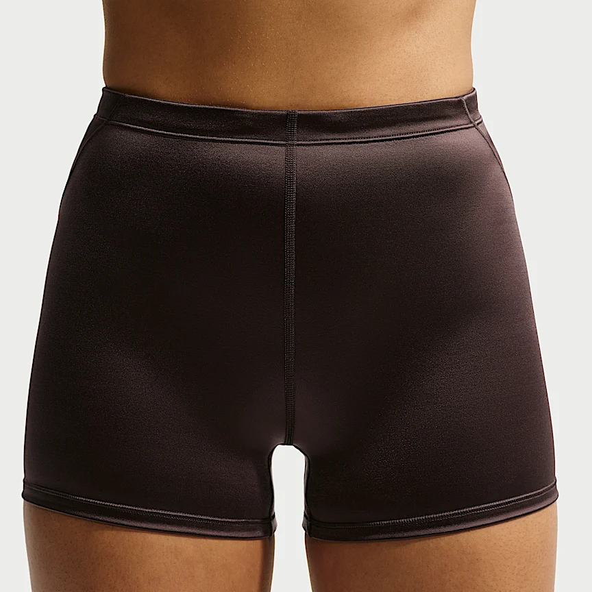 NIKE NikeSKIMS Satin Shine — Women's Mid-Rise 2" Boyshorts with Drawcord - Image 2