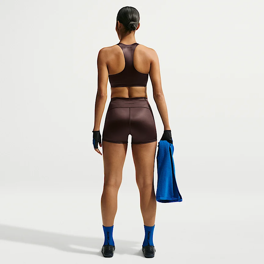 NIKE NikeSKIMS Satin Shine — Women's Mid-Rise 2" Boyshorts with Drawcord - Image 5