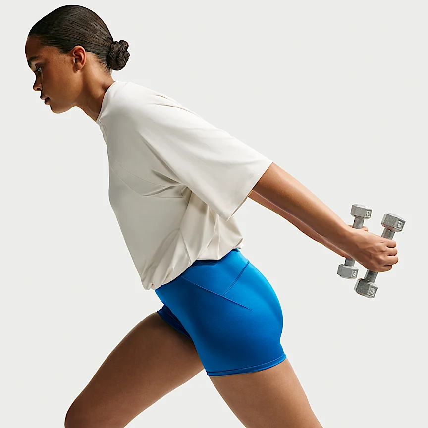 NIKE NikeSKIMS Satin Shine — Women's Mid-Rise 2" Boyshorts with Drawcord - Image 4