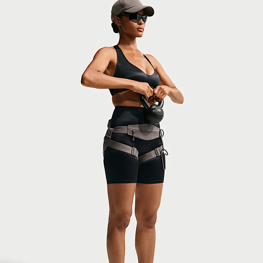 NIKE NikeSKIMS Satin Shine — Women's Mid-Rise 18cm Bondeddo Baika Shorts - Image 4