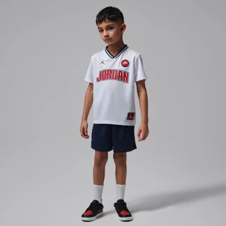 NIKE ジョーダン — リトルキッズ スポーツ ユニフォーム トップス アンド メッシュ ショートパンツ セットアップ