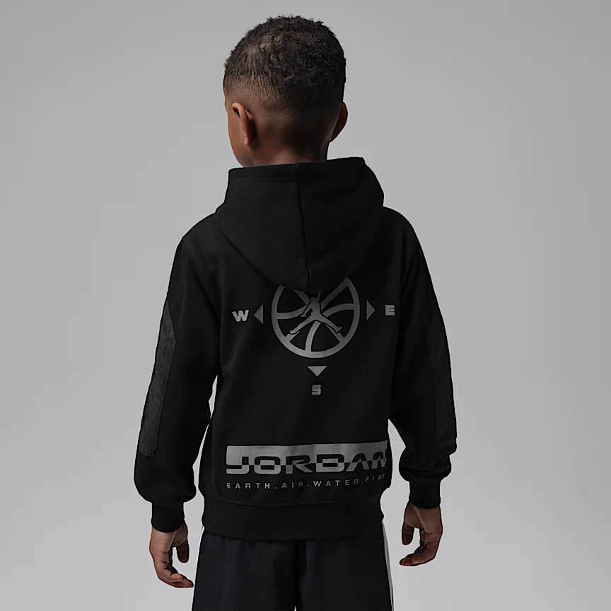 NIKE Jordan — Little Kids HighKu MaiKu French Terry Pullover Hoodie - Image 2