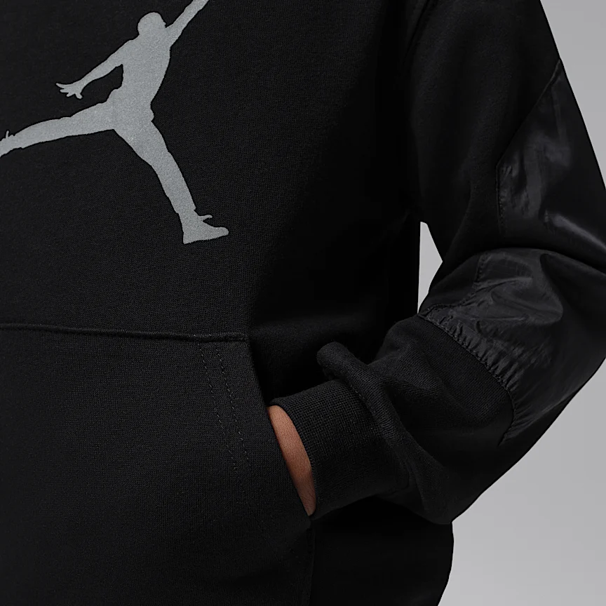 NIKE Jordan — Little Kids HighKu MaiKu French Terry Pullover Hoodie - Image 5