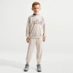 NIKE E1D1 — リトルキッズ フレンチテリー ツーピース グラフィック クルー セットアップ
