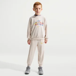 NIKE E1D1 — リトルキッズ フレンチテリー ツーピース グラフィック クルー セットアップ