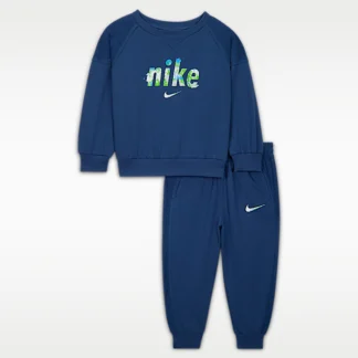 NIKE E1D1 — ベビー フレンチテリー ツーピース グラフィック クルー セットアップ