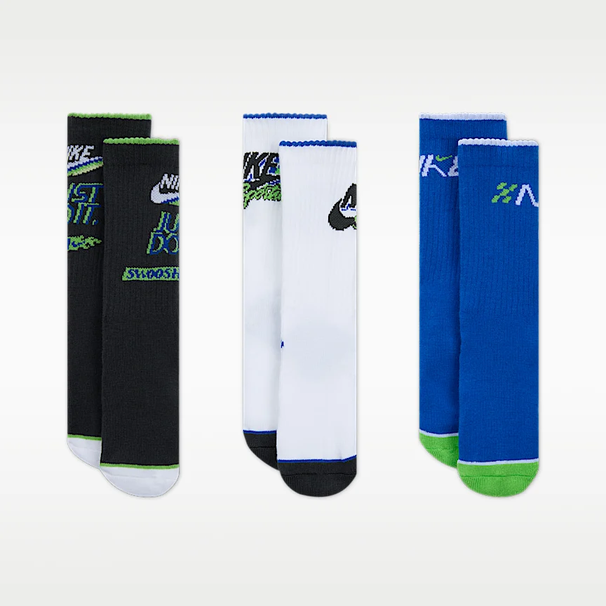 NIKE Nike — Junior Victory Rappu Crew Socks (3 Pairs) - Image 2