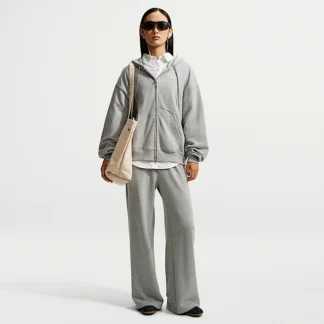 NIKE Studio Fleece Lightweight 「French Terry」 — Women's Mid-Rise WideRegguPants