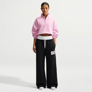 NIKE Studio Fleece ミディアムウェイト — ウィメンズ ミッドライズ ワイドレッグパンツ