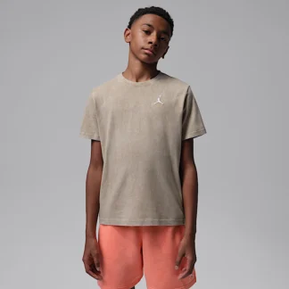NIKE ジョーダン — ジュニア エア エンブロイダード アシッド ウォッシュ Tシャツ