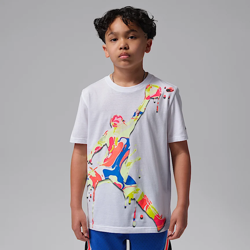 NIKE ジョーダン スーパースプラッシュ — ジュニア ペイント スピル ジャンプマン Tシャツ