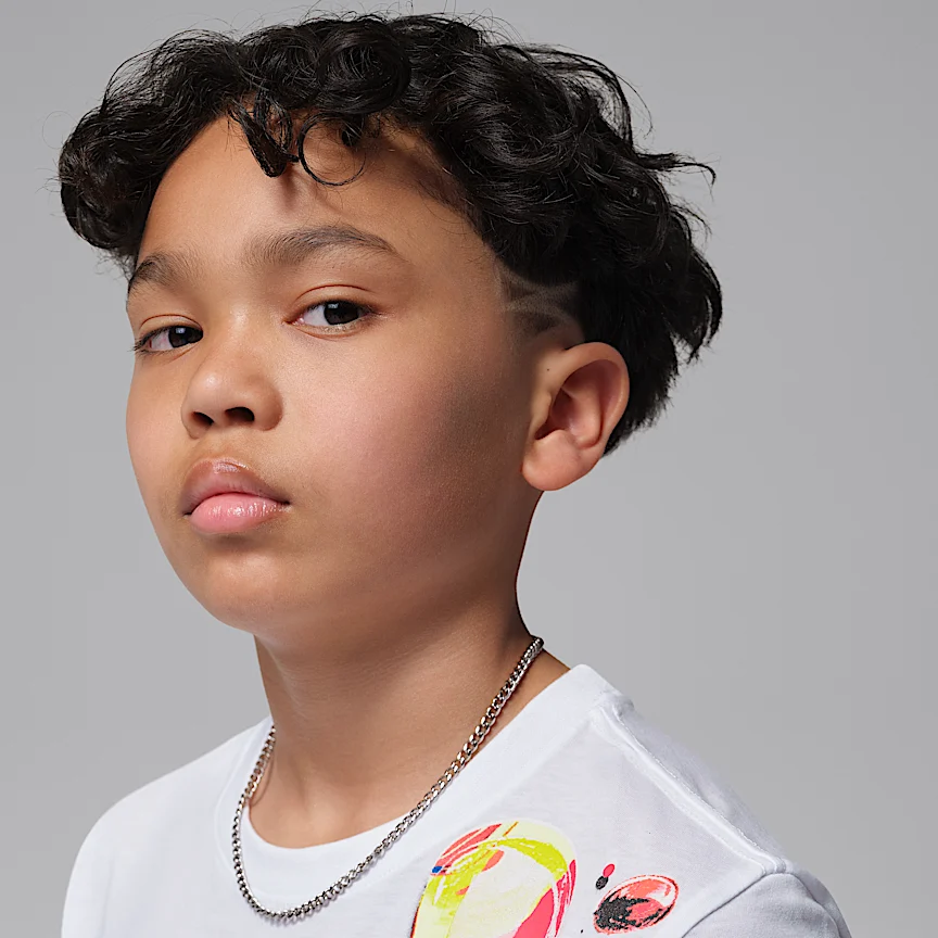 NIKE ジョーダン スーパースプラッシュ — ジュニア ペイント スピル ジャンプマン Tシャツ - Image 3