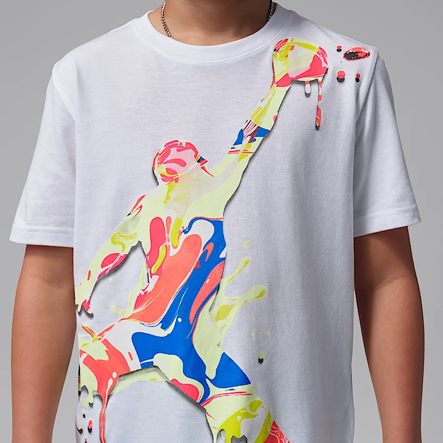 NIKE ジョーダン スーパースプラッシュ — ジュニア ペイント スピル ジャンプマン Tシャツ - Image 4