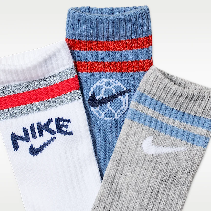 NIKE ゴールモード — キッズ クルー ソックス (3足) - Image 2