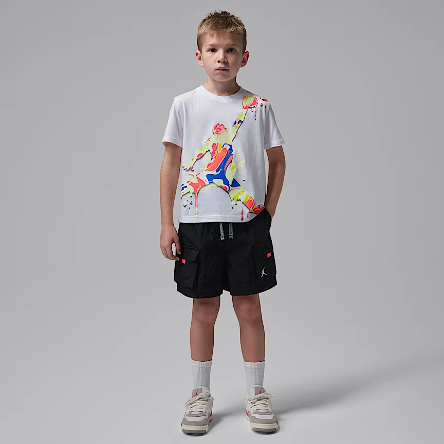 NIKE ジョーダン スーパースプラッシュ — リトルキッズ ペイントスプリット ジャンプマン Tシャツ - Image 6