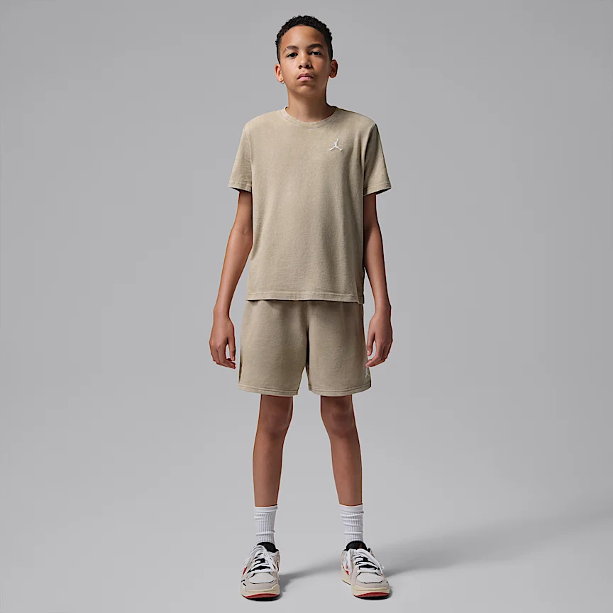 NIKE ジョーダン — ジュニア ブルックリン ウォッシュ加工 フレンチテリー ショートパンツ - Image 7