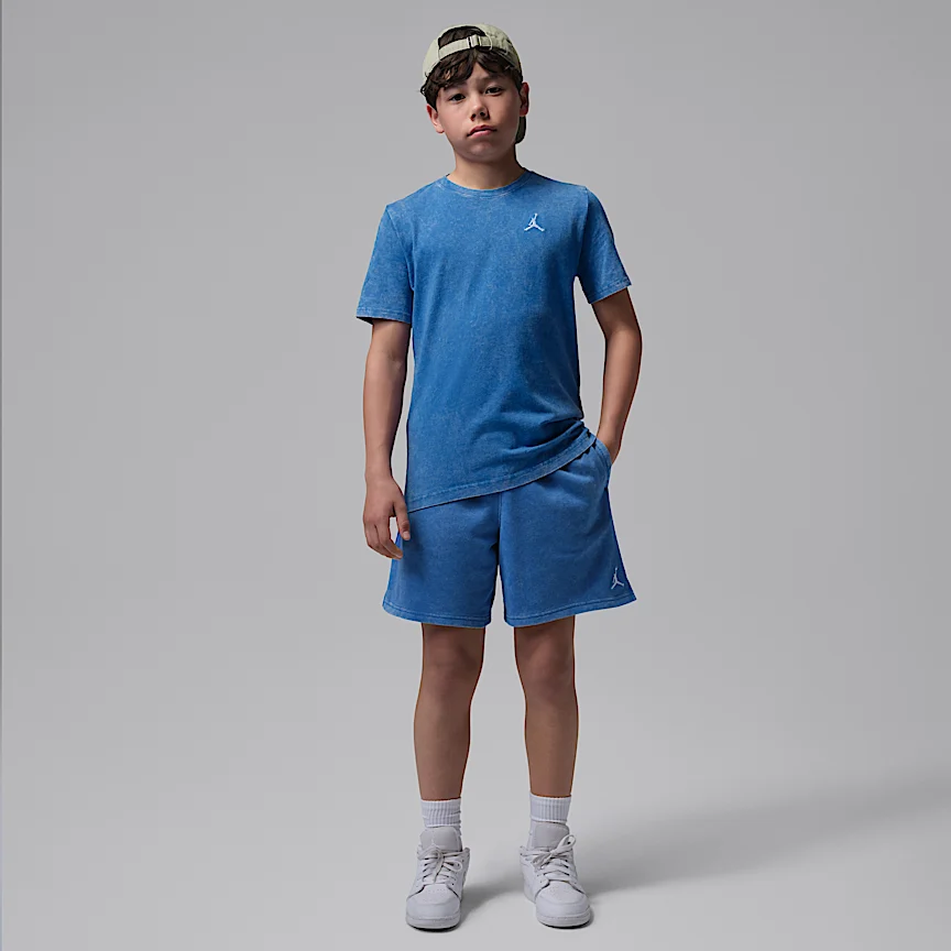 NIKE ジョーダン — ジュニア ブルックリン ウォッシュ加工 フレンチテリー ショートパンツ - Image 7