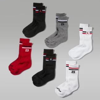 NIKE ジョーダン — キッズ アイコン ストライプ クルー ソックス (6足)